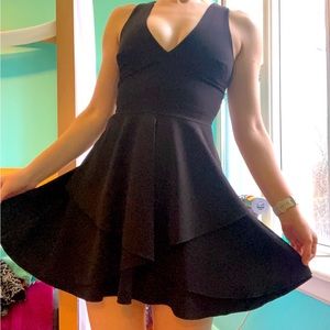 Aqua Sleeveless Mini Dress, Black, Size S